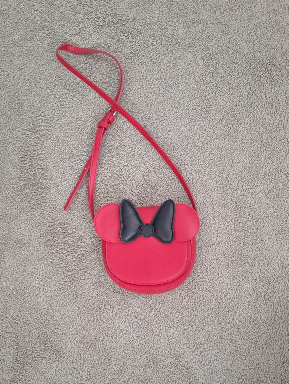 Disney Red Crossbody Minnie Ear Bag with Black Bow